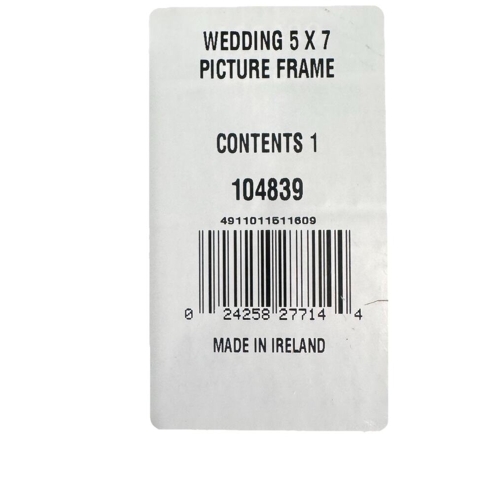 Waterford Crystal Wedding Collection 5x7 Picture Frame 104839 Made In Ireland - Picture 2 of 7